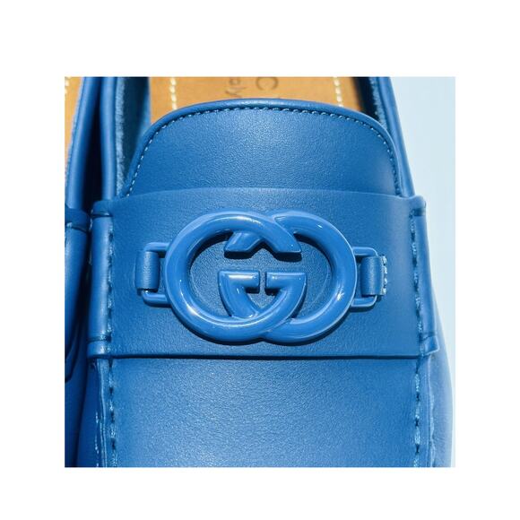 NIB Gucci GG Interlocking G Loafer G 8 US 8.5 Blue Driver moccasins Shoes main image 5